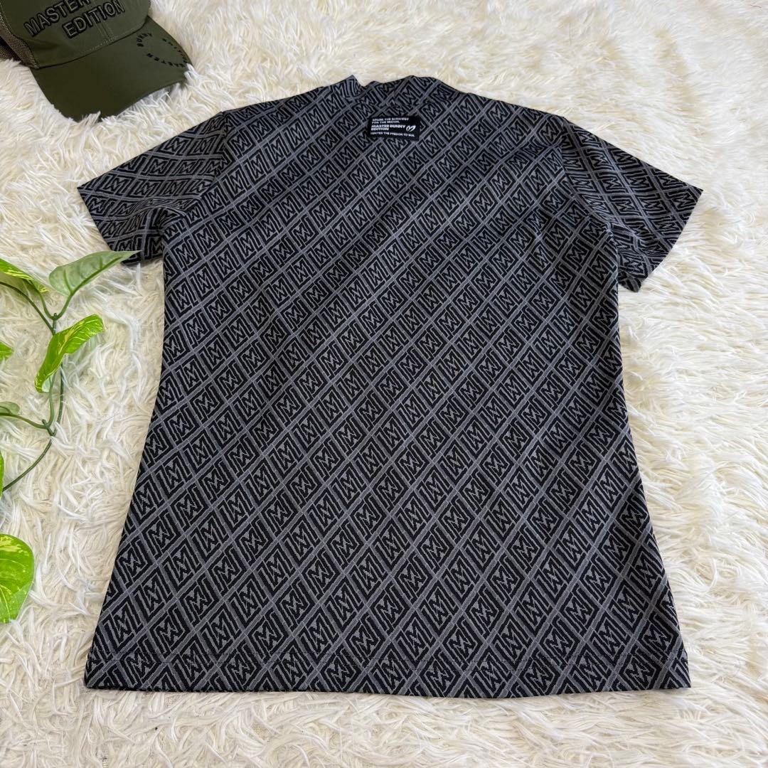 【マスターバニー】極美品 モックネック 総柄 グレー 0サイズ レディース