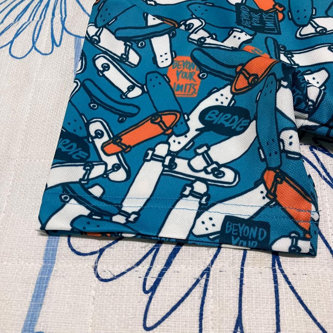 【希少】新品　ジャックバニー 総柄 スケボー　ブルー　ポロシャツ
