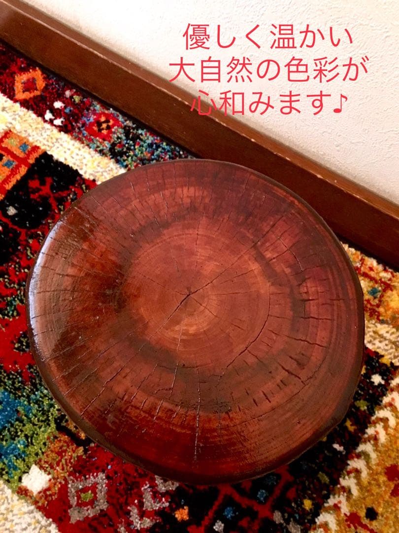 完売　天然欅＊ケヤキ【森と大自然の切り株コーヒーテーブル】ちゃぶ台＊インテリア台