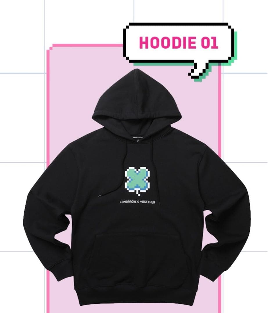 大幅値下げ！TXT HOODIE パーカー クローバー 希少品 Lサイズ
