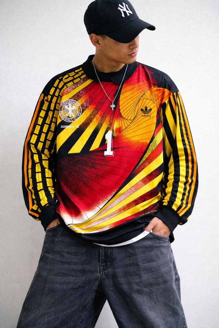 90s adidas ドイツ代表 GK ILLGNER 万国旗タグ オリジナル