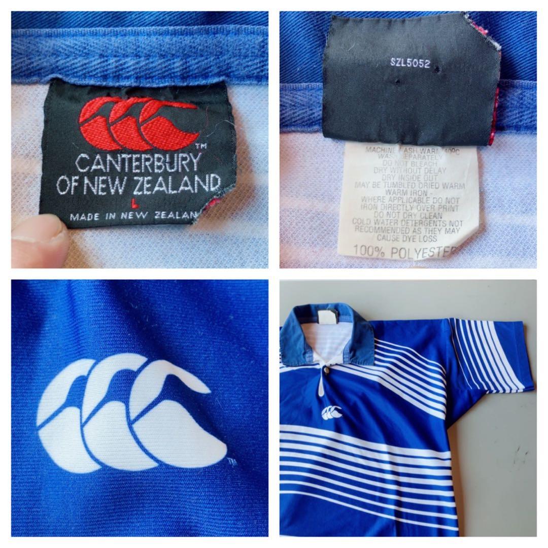 ☆ CANTERBURY 半袖ラガーシャツ L ニュージーランド製 カンタベリー