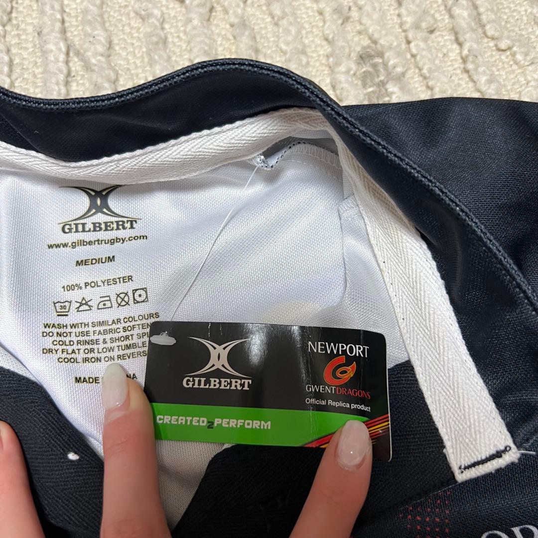 GILBERT Newport Gwent Dragons ラグビーシャツ M