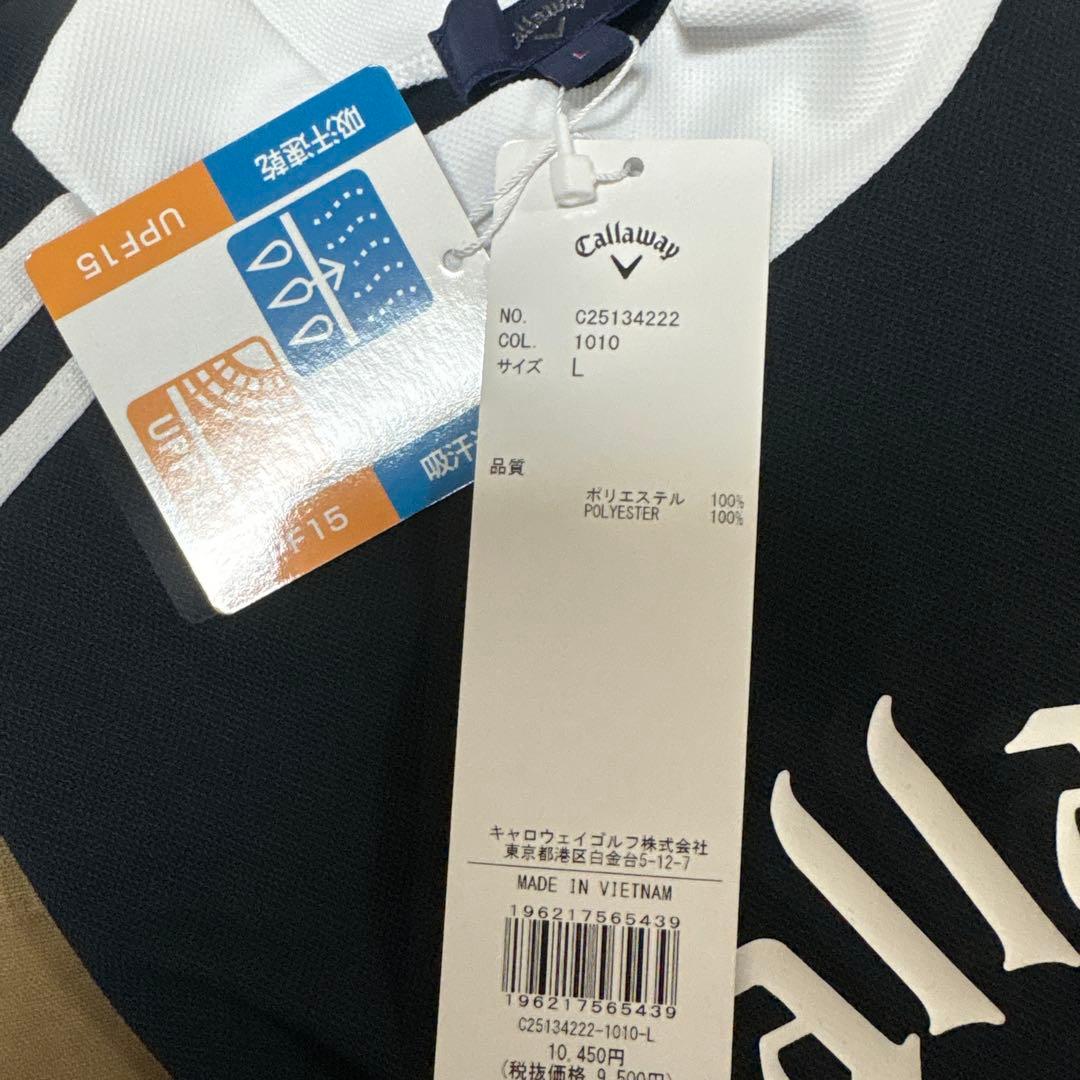 新品♥ラブCallaway ブラック Lモックネックシャツ LOVEキャロウェイ