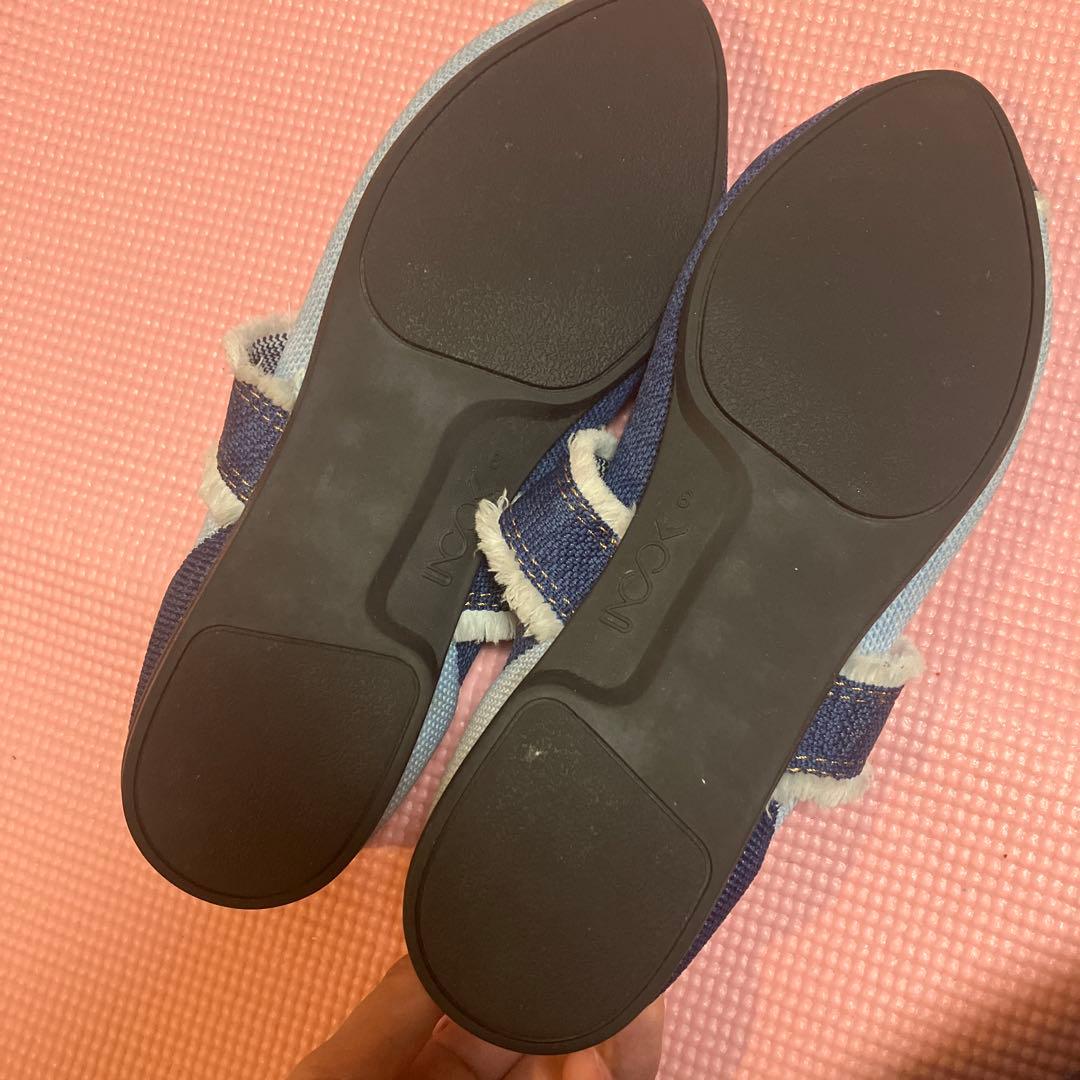 イノニット　デニム風バレエシューズ　25センチ