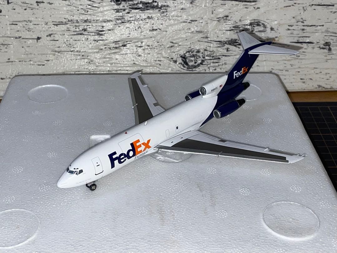 [美品]1/200 B727-100 FedEX N166FE ブルーボックス