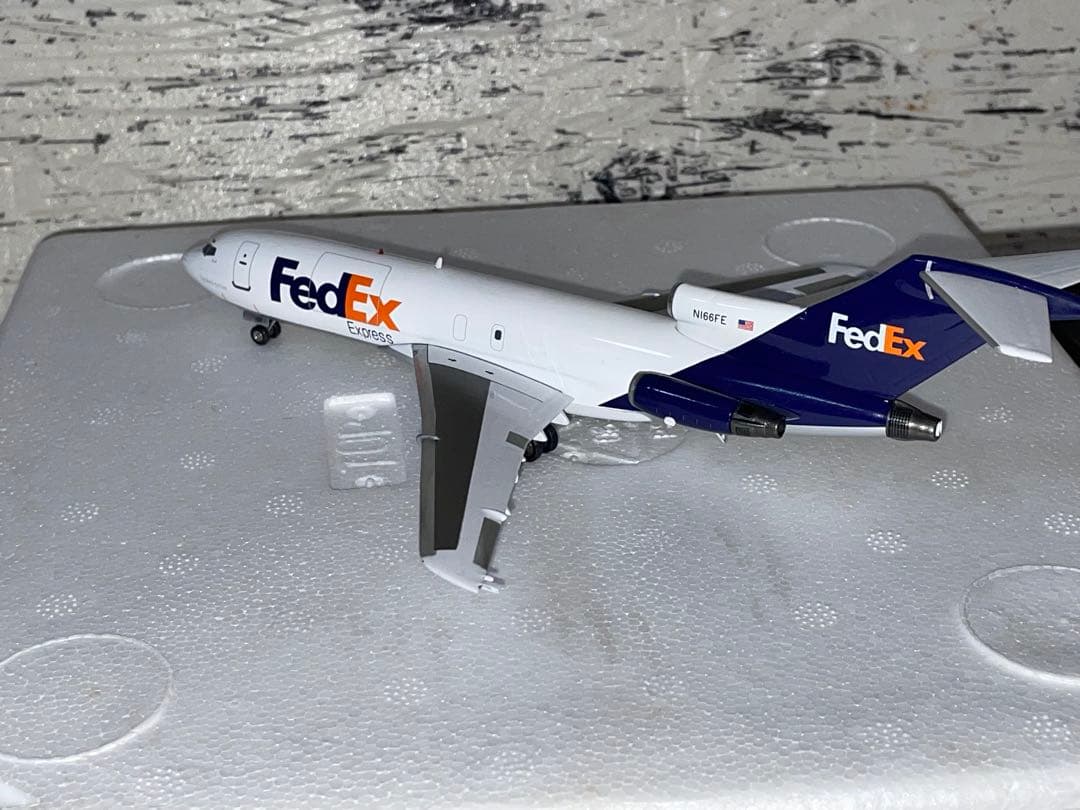 [美品]1/200 B727-100 FedEX N166FE ブルーボックス