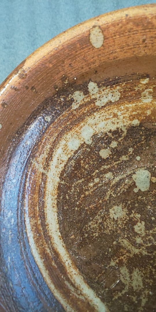 魯山人 料亭 星ヶ岡茶寮 (星岡茶寮）渦文見込 星岡印 平茶碗
