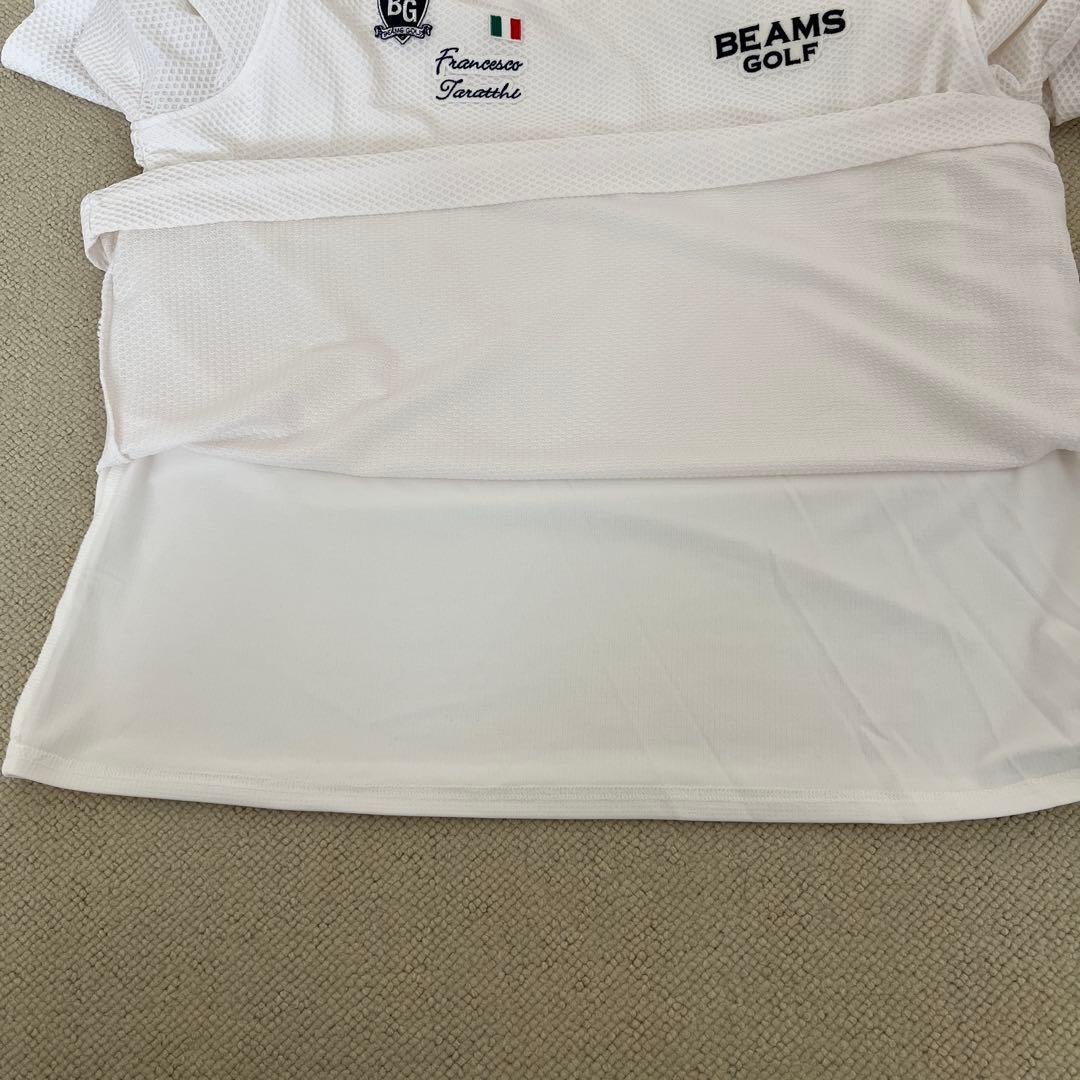 BEAMS GOLF モックネックシャツ Lサイズ ホワイト
