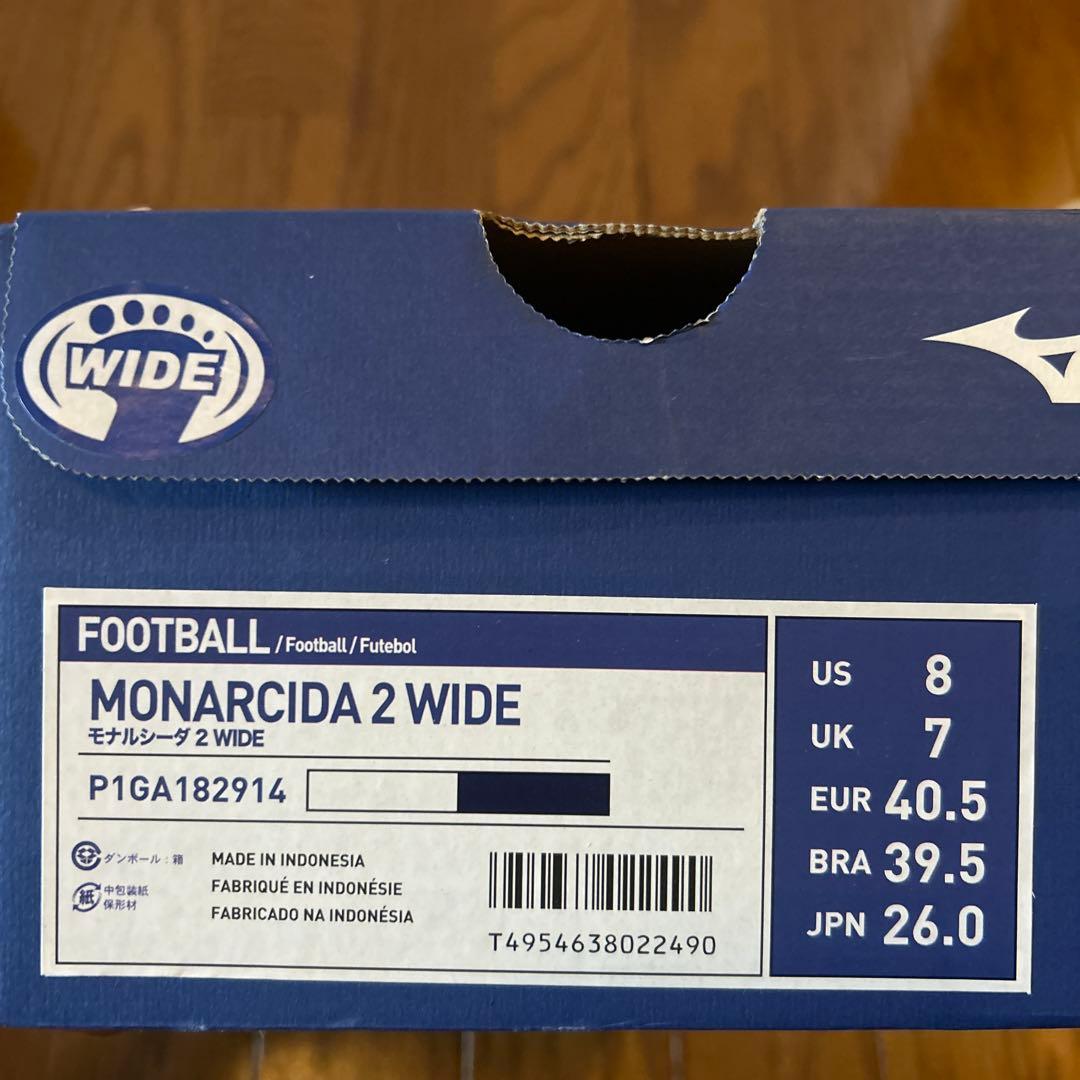 新品未使用Mizuno Monarcida 2 サッカーシューズ 26cm
