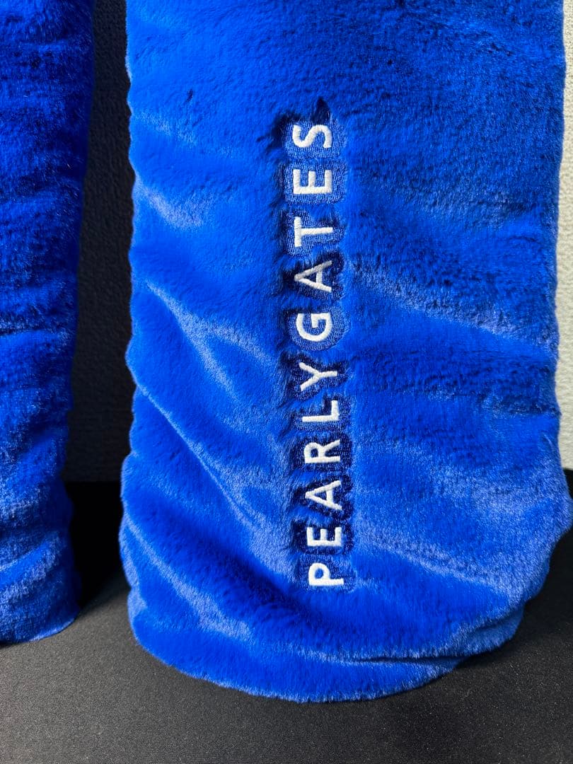 新品◾️PEARLY GATES ファーレッグウォーマー　ブルー　ゴルフ　防風防寒