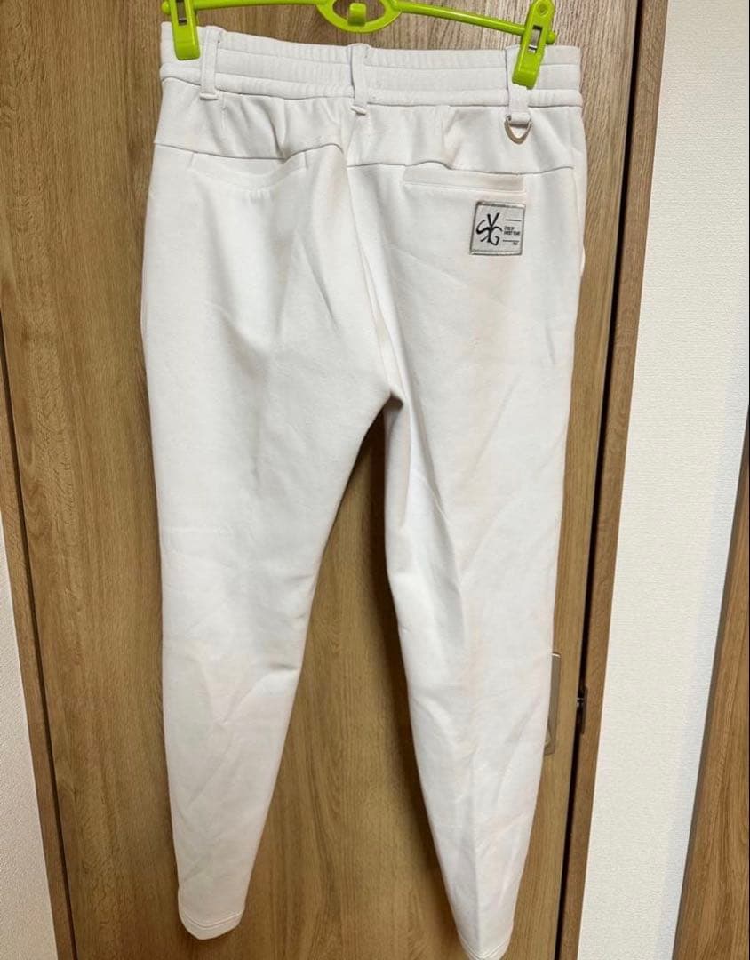 SY32 BY SWEET YEARS ホワイトパンツ　ストレッチパンツ　Ｌ