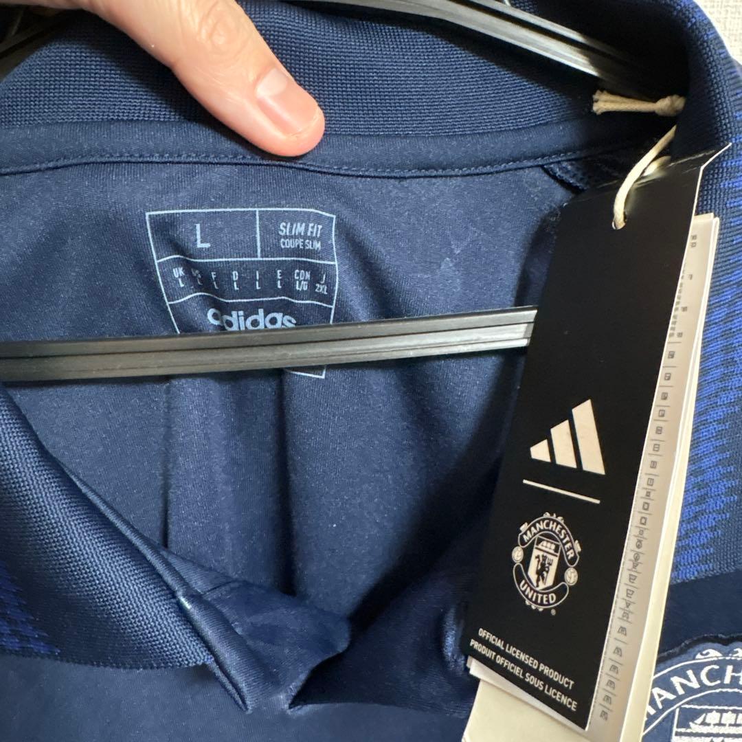 adidas Manchester United 長袖ユニフォーム Lネイビー