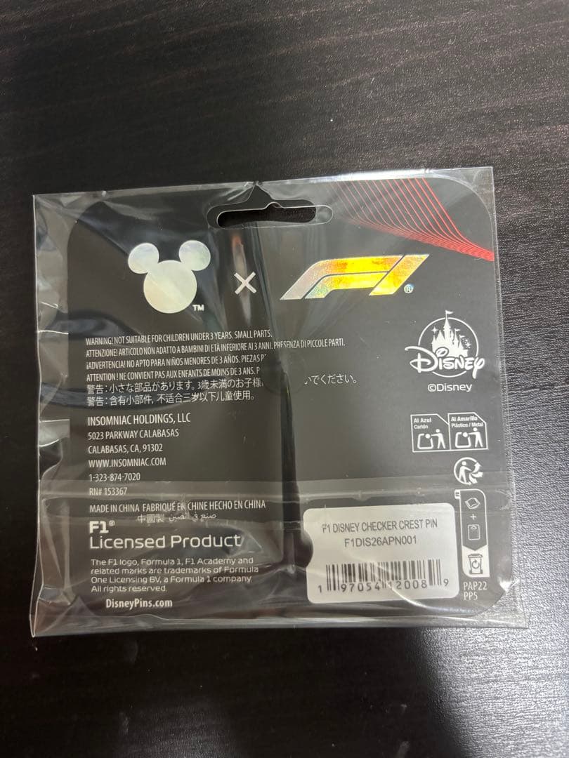 Disney x F1 ミッキーマウス ピンバッジ　鈴鹿サーキット　　2026