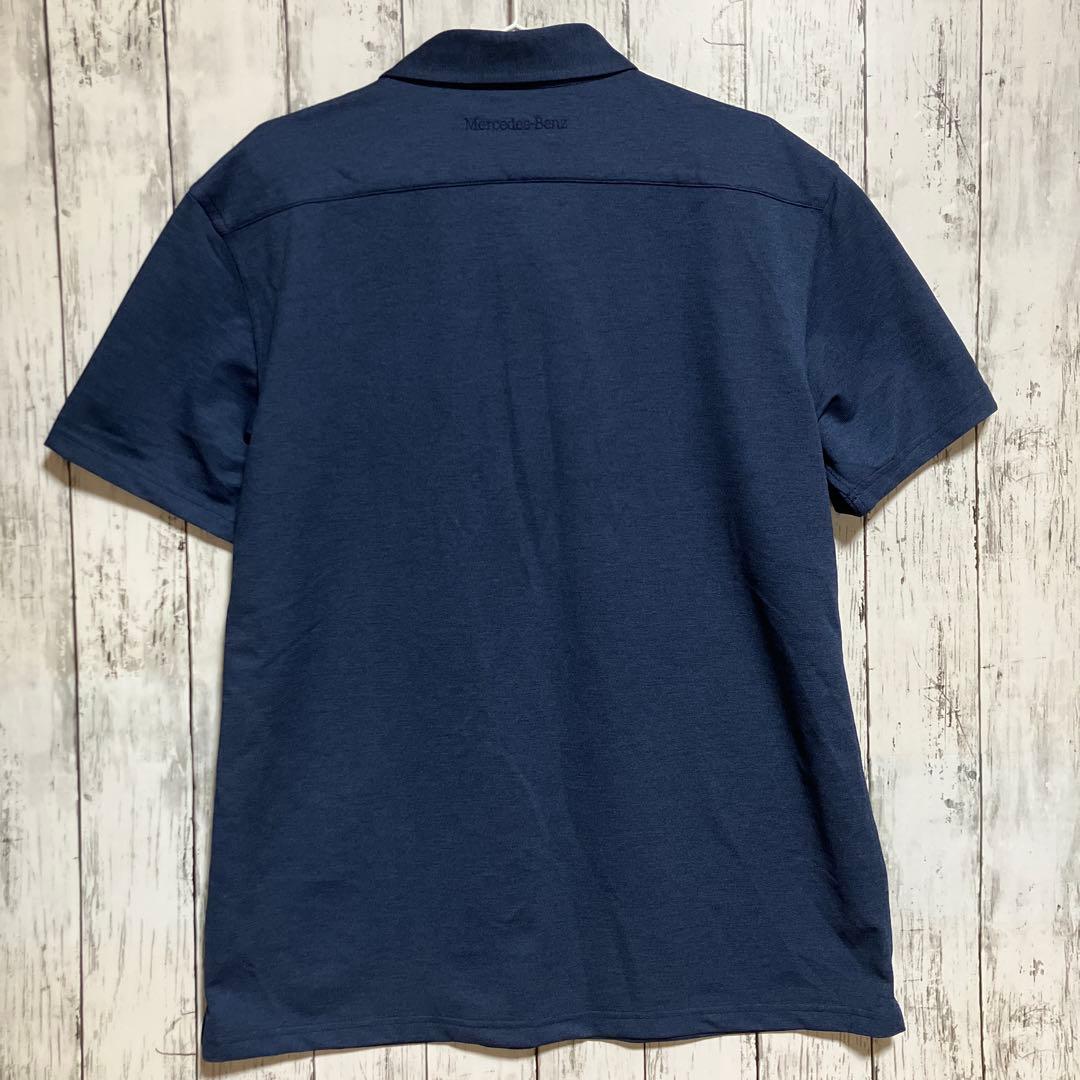 ブリーフィング×メルセデスベンツ メンズ 半袖ポロシャツ XL ネイビー 美品