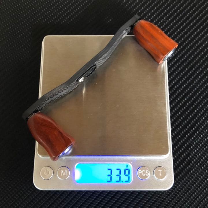 ベイトリール用カーボンハンドル ウッドハンドルノブ セット
