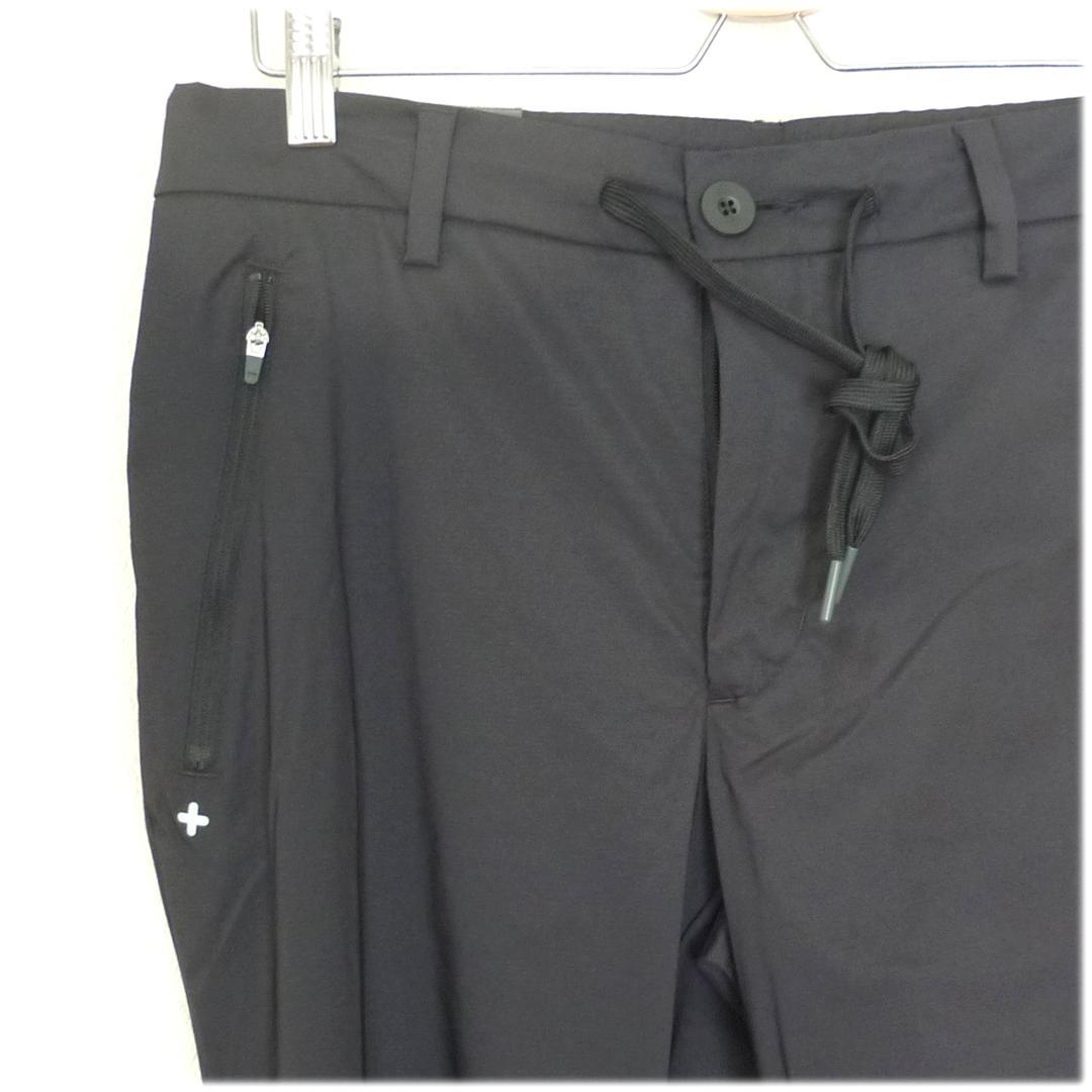 新品(ウエスト82)アディタス ゴルフ 黒ゴルフパンツ 薄手 9分丈パンツ