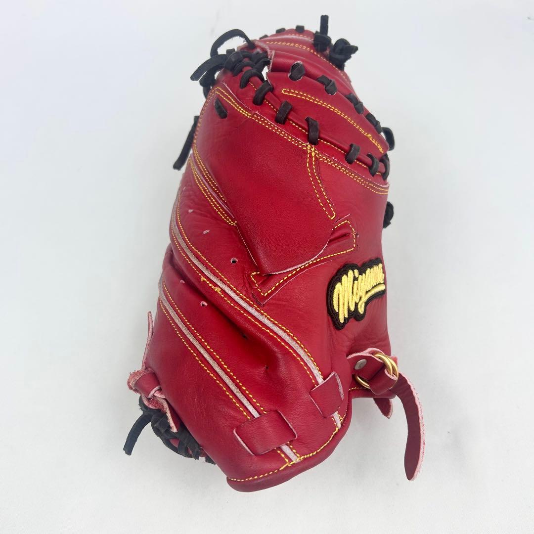【極美品】Miyama ミヤマ キャッチャーミット 13インチ レッド 硬軟兼用