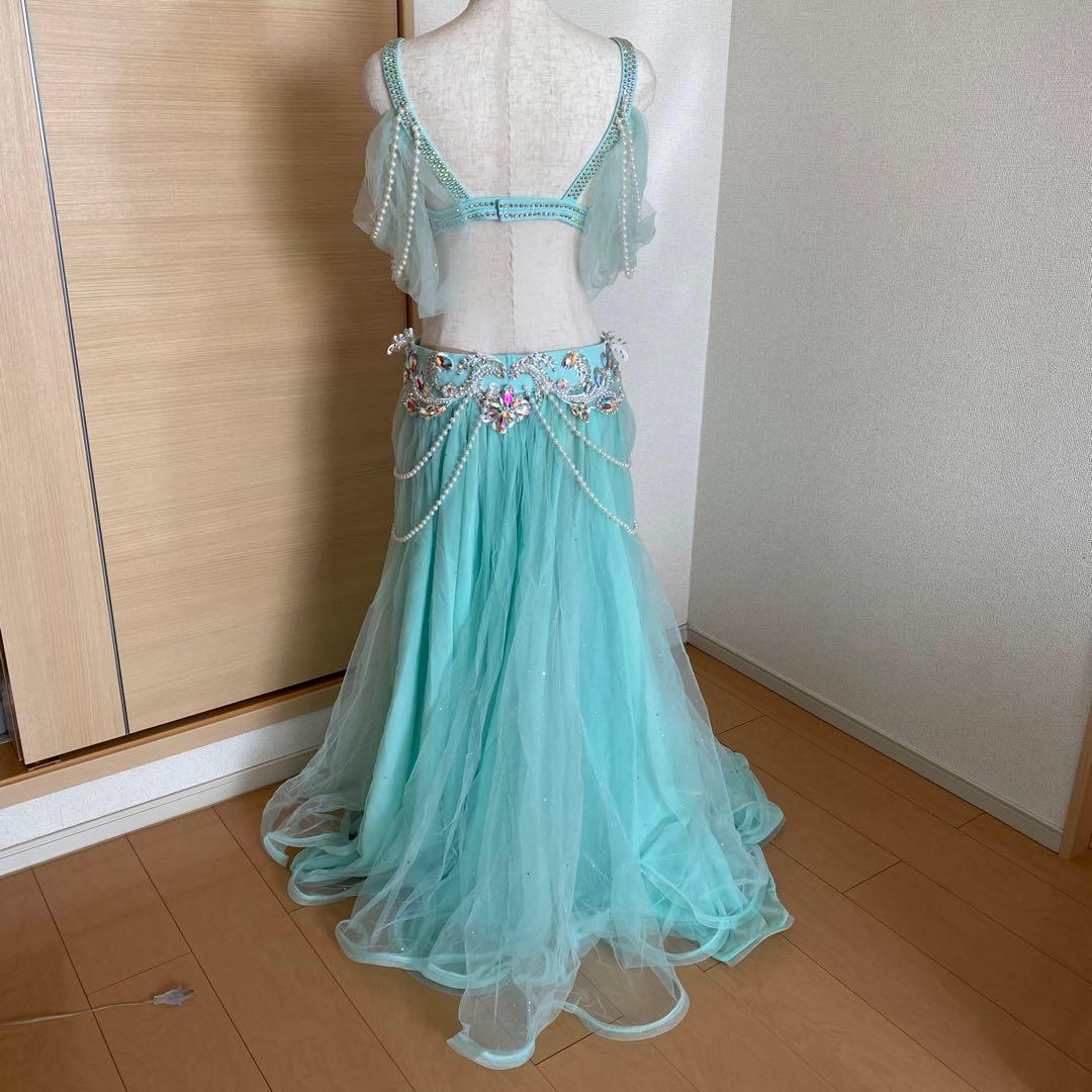 最大値引き！　ベリーダンス衣装　L ティファニーブルー　マーメイド