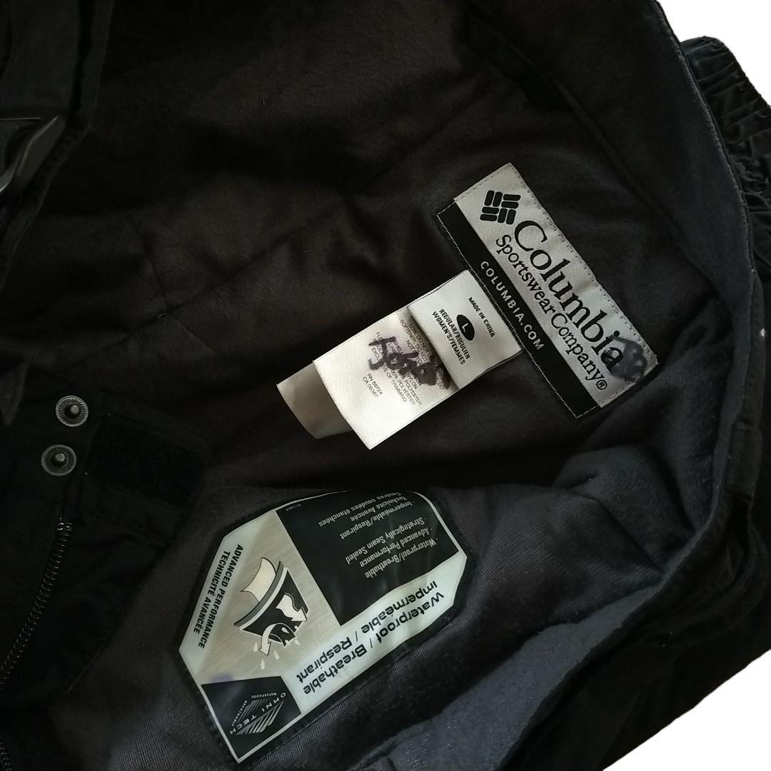 【高機能】US Columbia OMNI-TECH パンツ L 中綿入り 黒