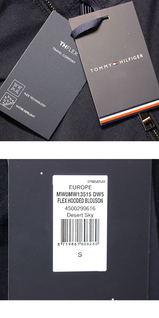 トミーヒルフィガー ジャケット メンズ アウター EU 撥水 S 紺 ゴルフ 春