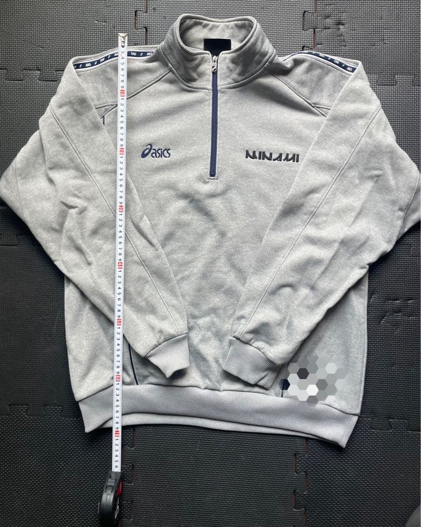 広島皆実高 移動着 スウェット上下セット asics グレー