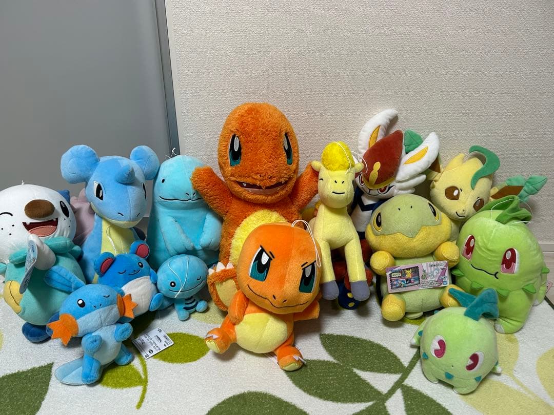 ポケモン ぬいぐるみ 炎・水・草タイプ全14体セット