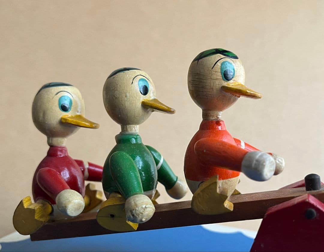 希少正規品！ウォルトディズニー 木製からくりオルゴール 引出し小物入れドナルド