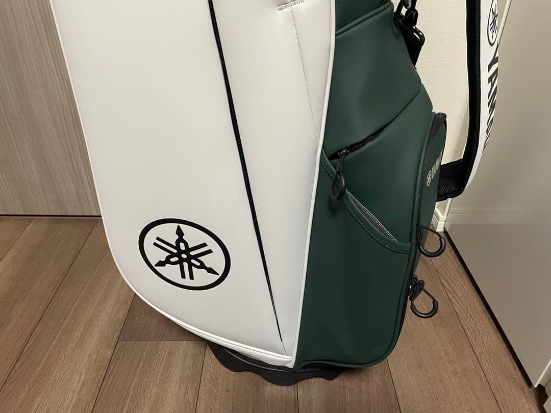 【新品・未使用】YAMAHA スタンドキャディバッグ オフホワイト/グリーン