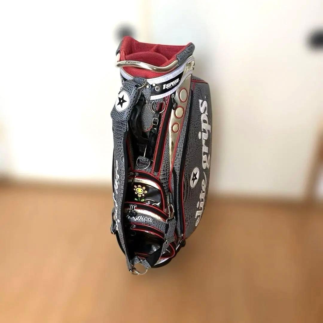 大阪キング、elitegrips キャディバッグ クロコダイル柄 2022