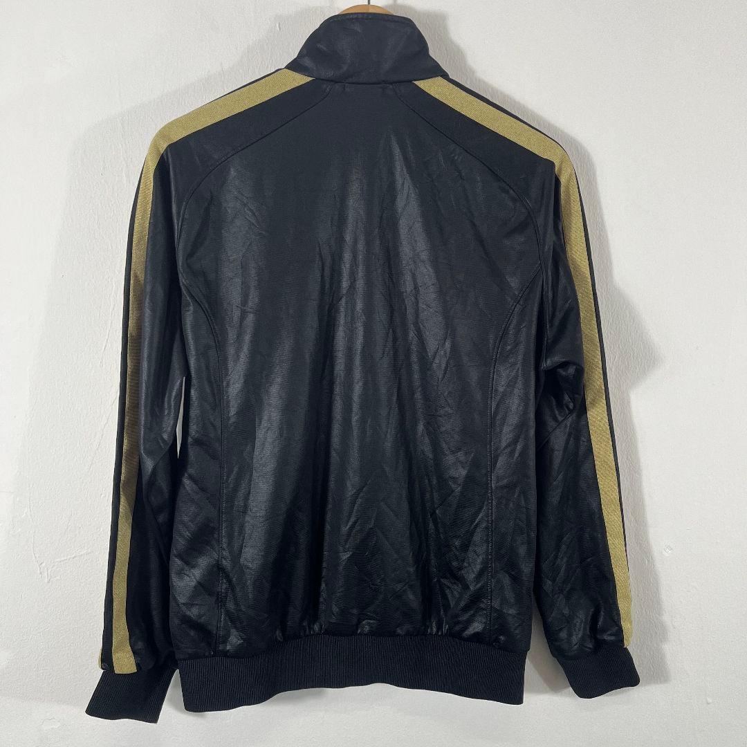 adidas 黒金 ストライプ ジャケット