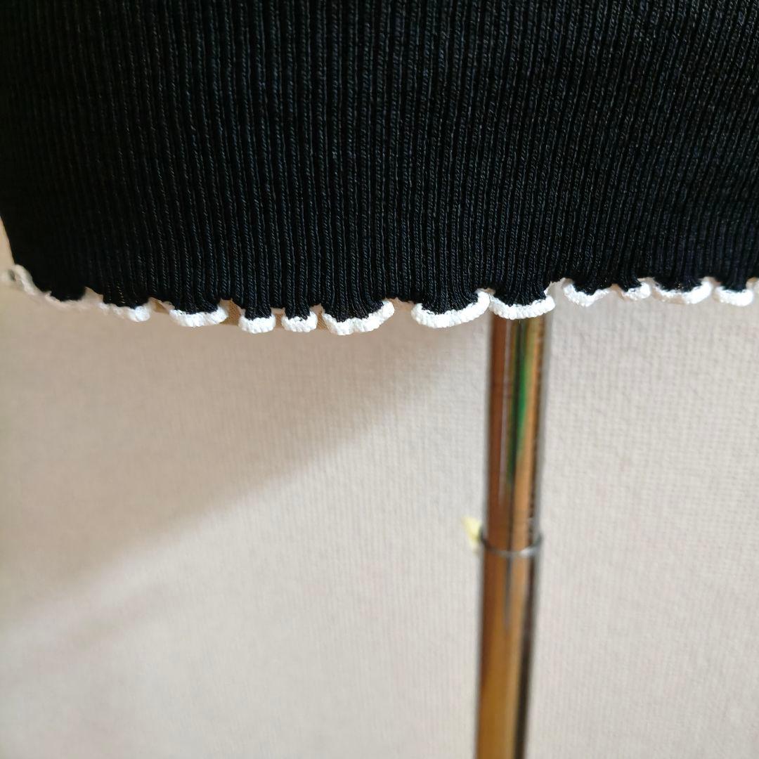 【美品】DESCENTE GOLF LUXE 半袖 モックネック ニット L
