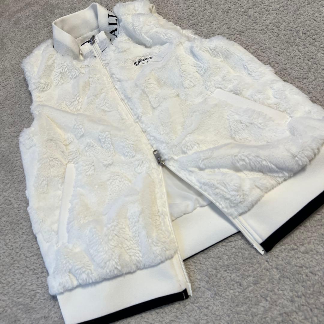 極美品✨ふわふわ　callaway キャロウェイ　フルジップ　ファーベストS