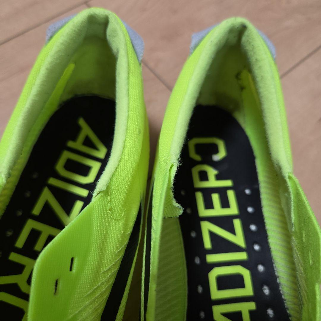 ADIZERO フィネス(短距離)スパイクシューズ 蛍光イエロー　２９㎝