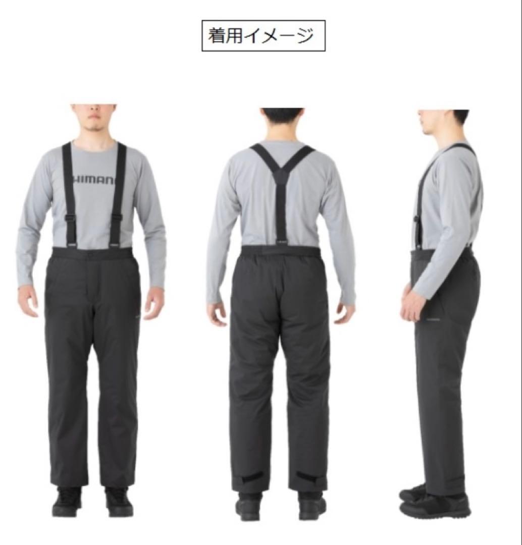 シマノShimano RB-04PUデュラスト ウォームレインパンツ Lブラック
