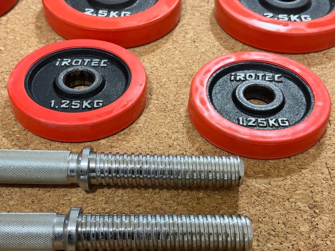 ラッコ様【2個目】20kg×2個セット40kg IROTECラバーダンベル可変式