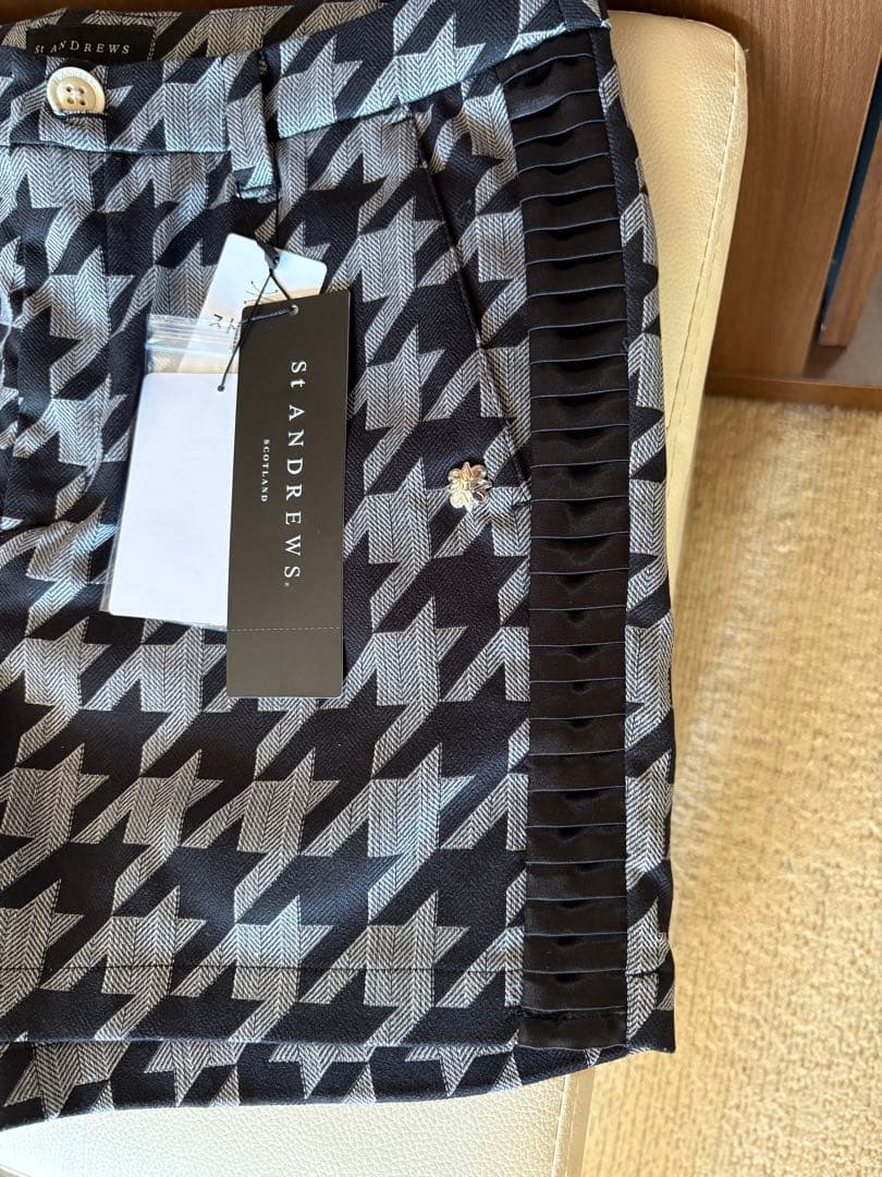 【新品・2万円値引き】SANDREWS ハウンドトゥース柄 高級パンツ