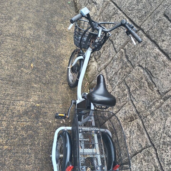 長崎発　電動アシスト自転車 3段切り替え 前カゴ付き後カゴ付き