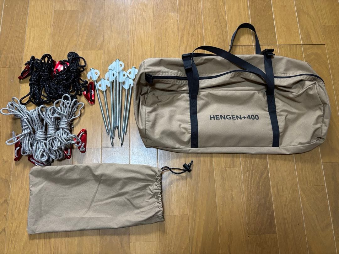 GOGlamping HENGEN+ 4x4m スクエアタープ TC サンド