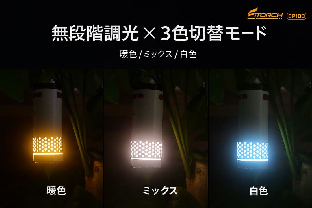 Fitorch CP100 伸縮LEDランタン 8000mAh 防災 USB-C