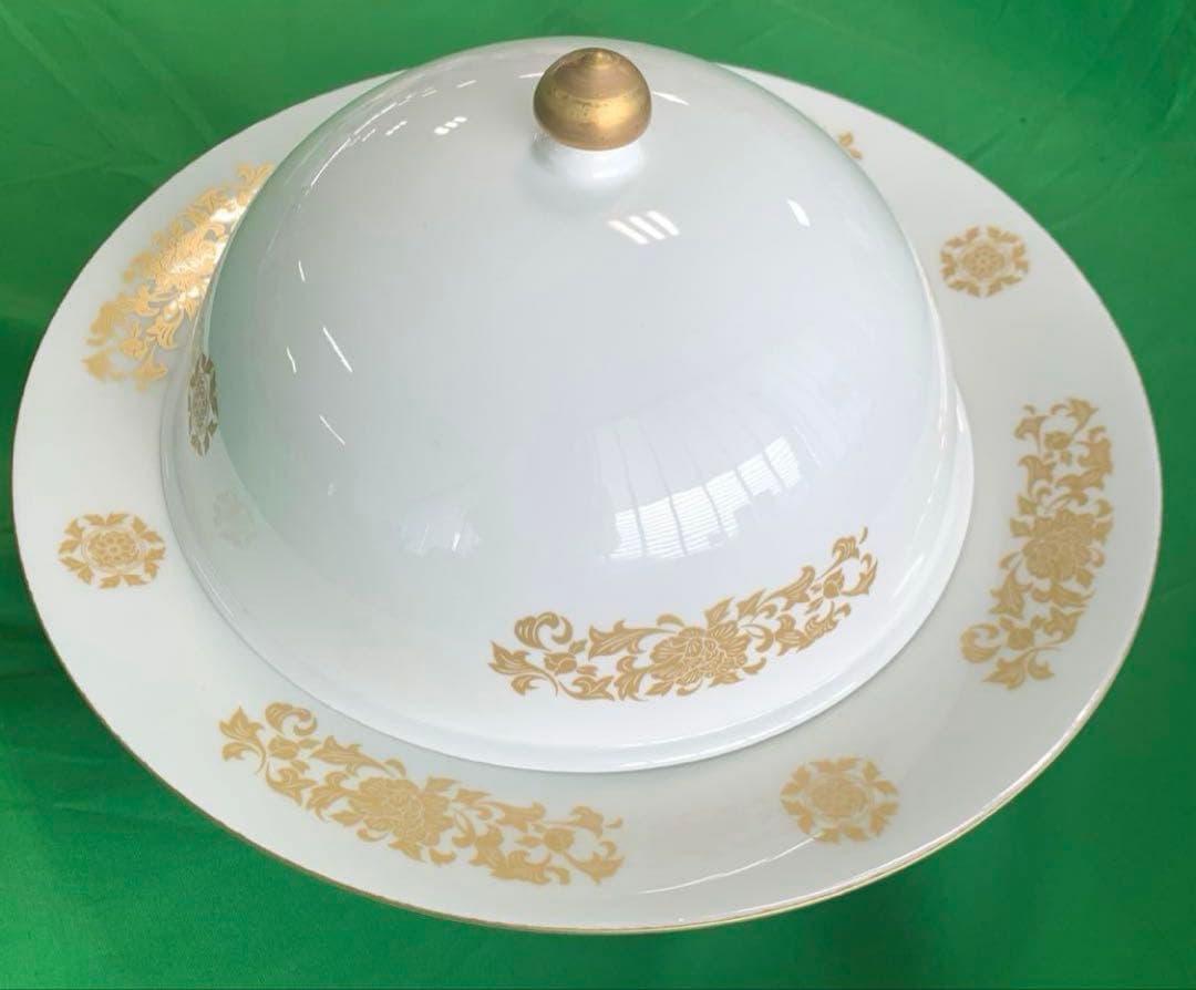 美濃焼 金彩唐草 金彩唐草 蓋付スープボール 30.5×21cm