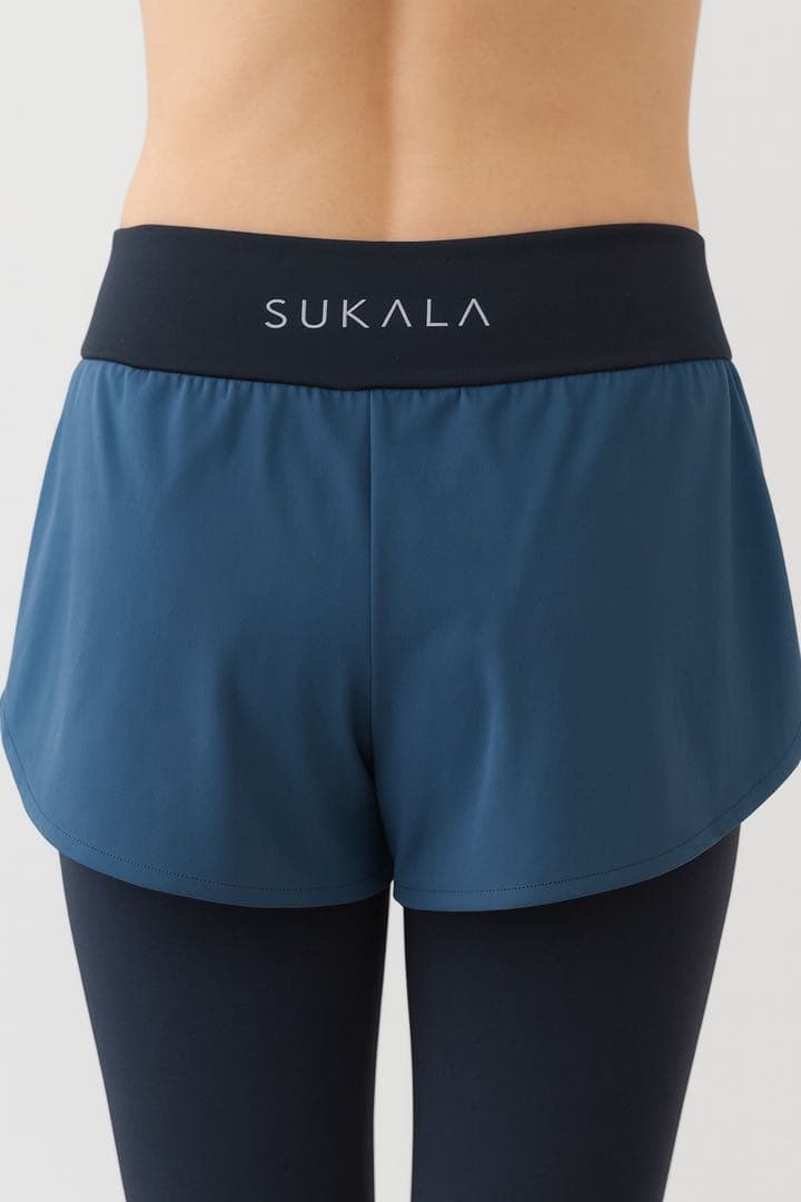 LAVA限定SUKALAショートパンツ付きベーシックレギンス LL未使用ネイビー