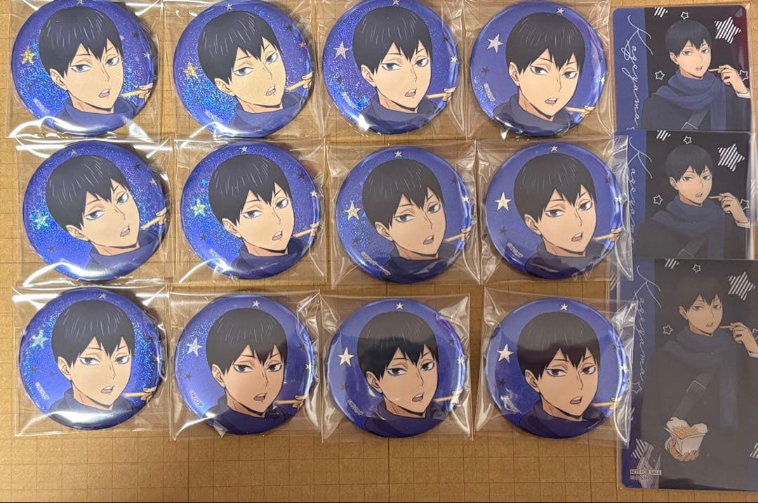ハイキュー！！　コスモワールド　缶バッジ　クリアカード　影山飛雄