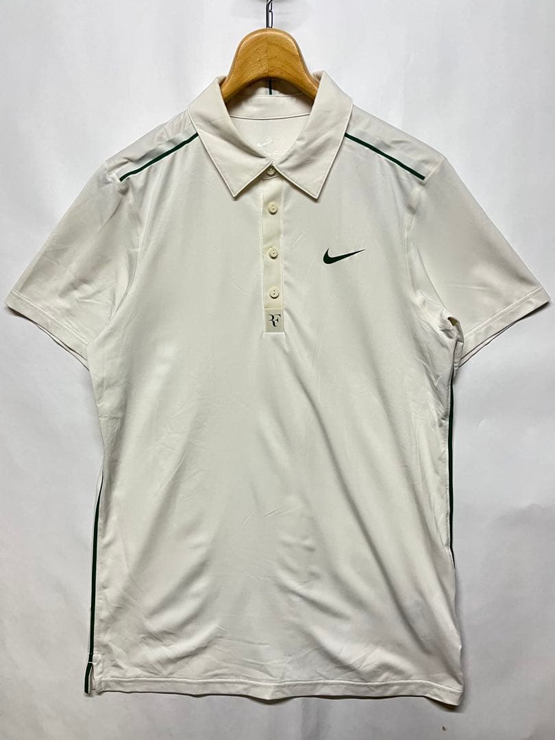 良好 NIKE ナイキテニス フェデラー セットアップ 上下セット 白 M&L