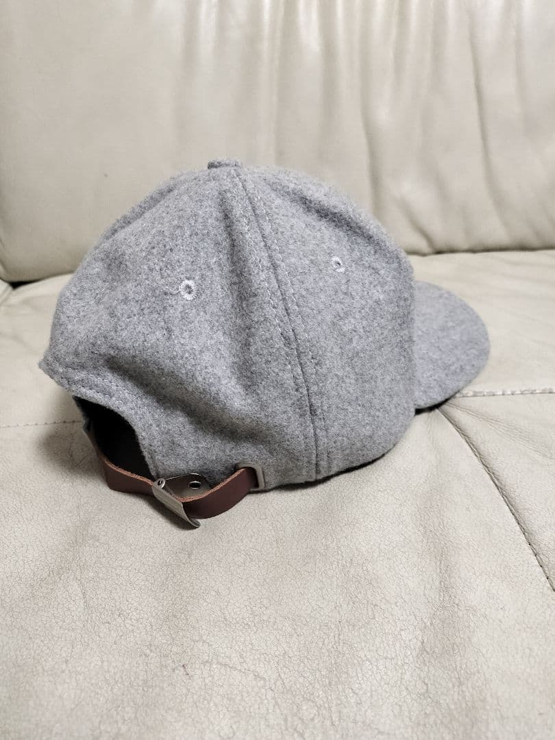 グレー ウール風キャップ ロゴ刺繍　アサーサプライ　Uther Supply