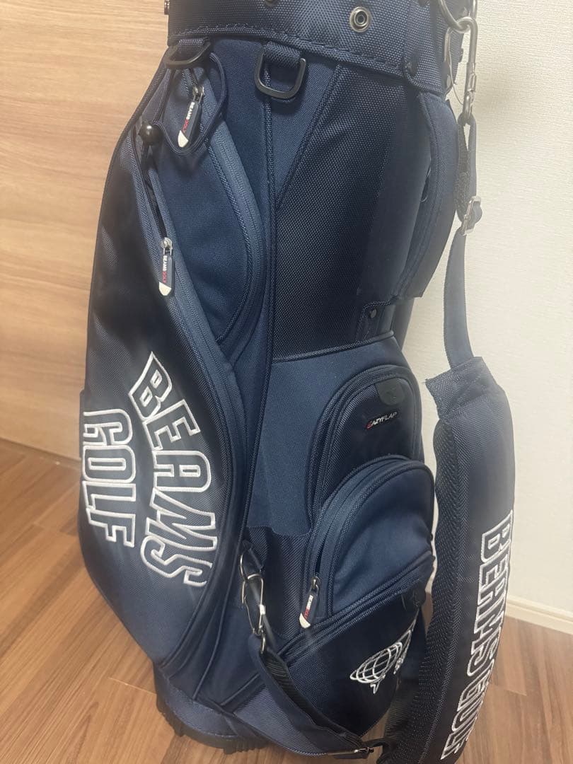 BEAMS GOLF キャディバッグ ネイビー