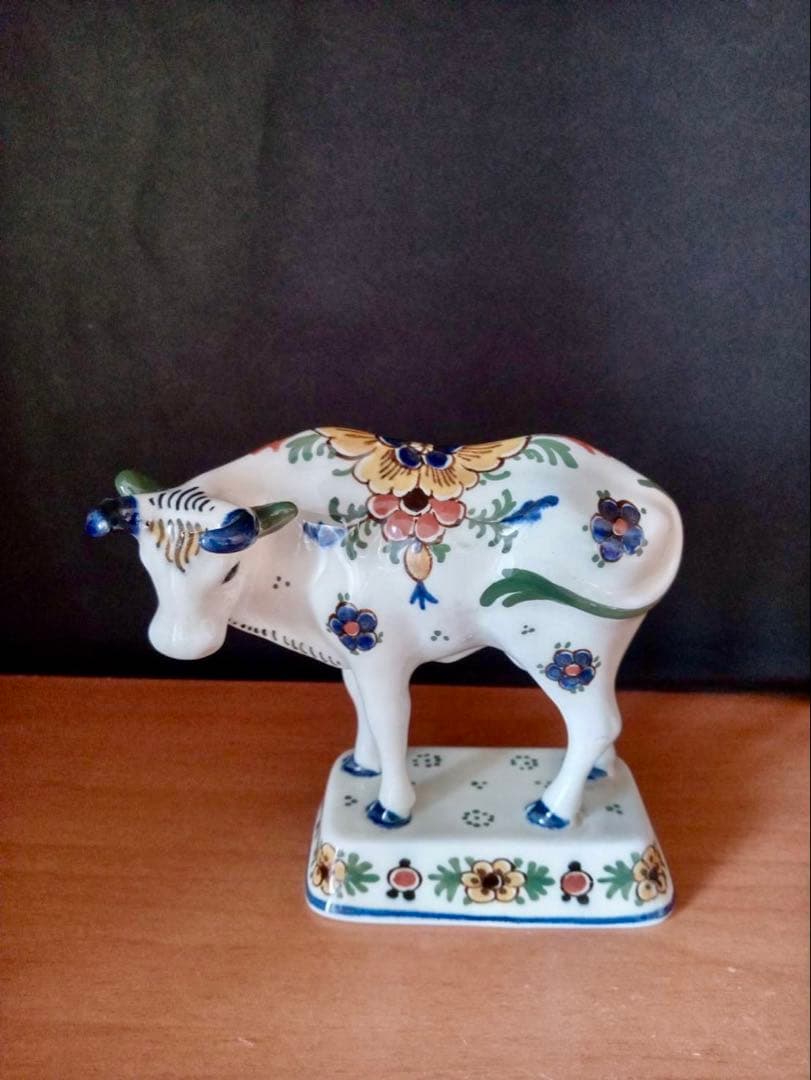  Delft ロイヤルデルフト オランダ　陶器　牛　赤絵