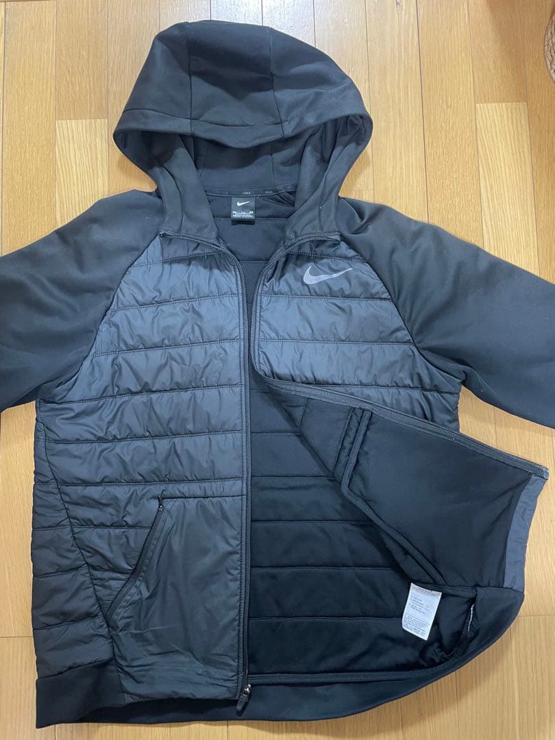 NIKEナイキ 中綿ジャケット パーカー XXL ブラック メンズ ゴルフ普段着