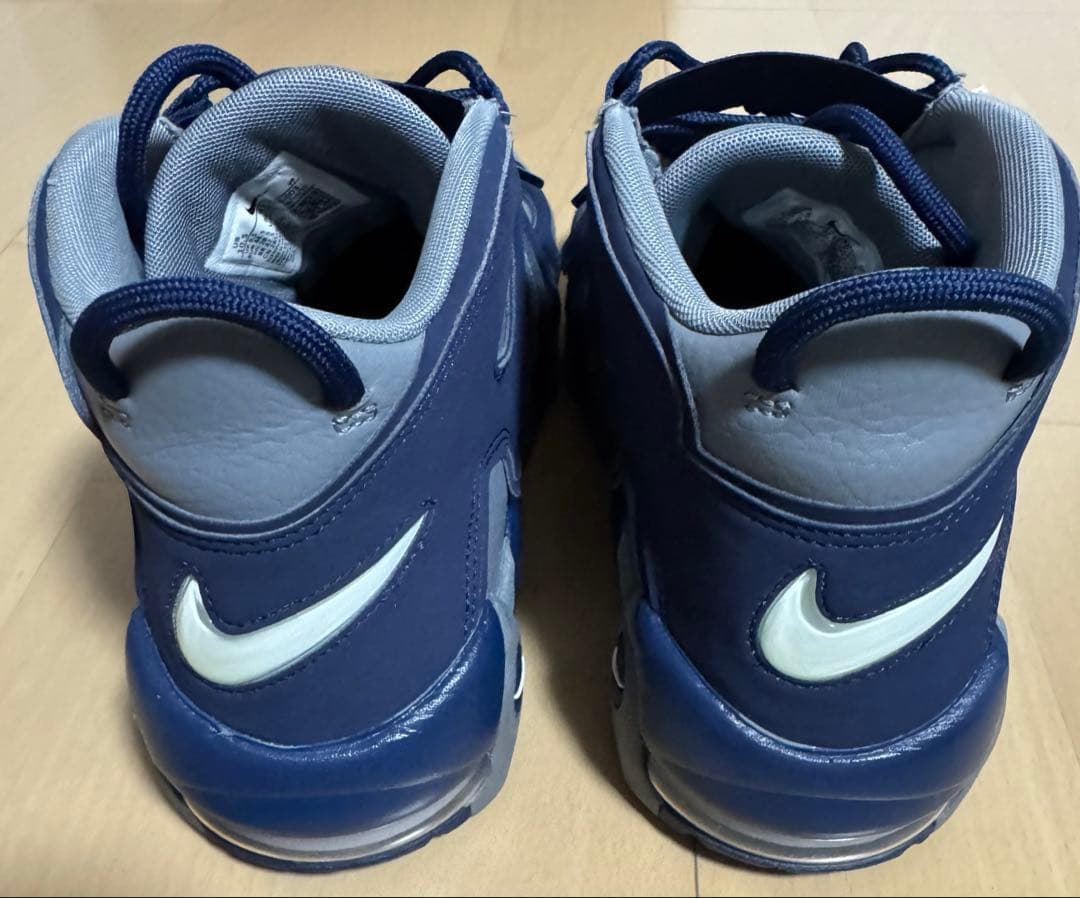 NIKE ナイキ エアモアアップテンポ グレー ネイビー 28.5 モアテン