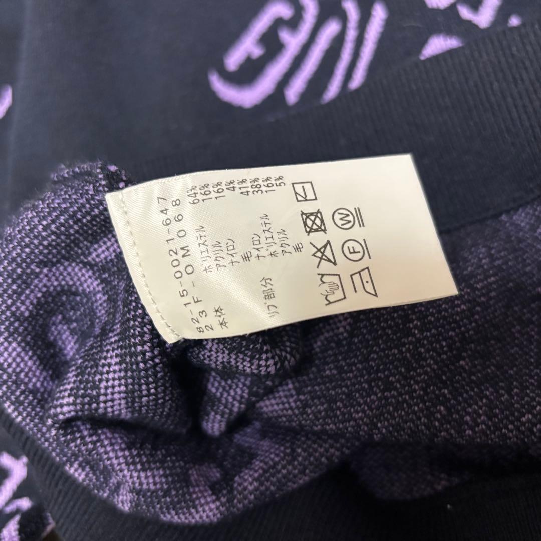 BEAMS GOLF ネイビー ジップアップセーター　Lサイズ